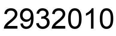 Number 2932010 black image