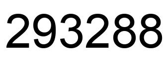 Number 293288 black image
