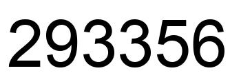 Number 293356 black image