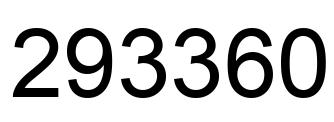 Number 293360 black image