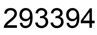 Number 293394 black image