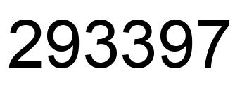 Number 293397 black image