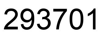 Number 293701 black image
