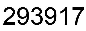 Number 293917 black image