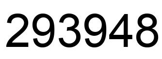 Number 293948 black image
