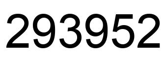 Number 293952 black image