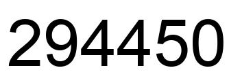 Number 294450 black image