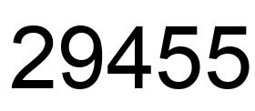 Number 29455 black image