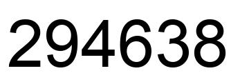 Número 294638 imagen negro