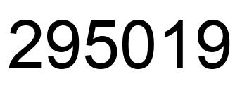 Número 295019 imagen negro