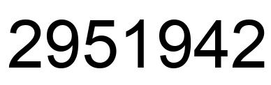 Número 2951942 imagen negro