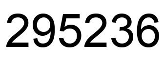 Number 295236 black image