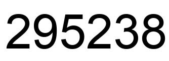 Number 295238 black image