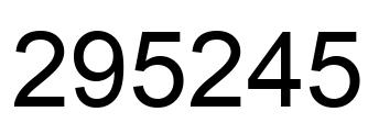 Number 295245 black image