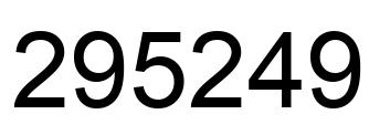 Number 295249 black image