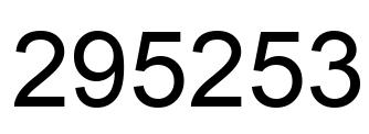 Number 295253 black image