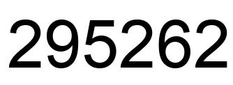 Number 295262 black image