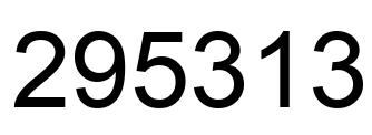 Number 295313 black image