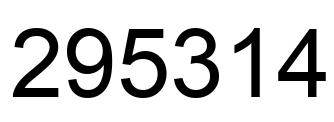Number 295314 black image