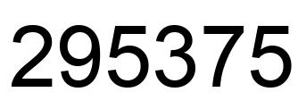 Número 295375 imagen negro