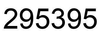 Número 295395 imagen negro