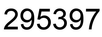 Número 295397 imagen negro