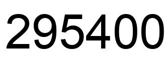 Número 295400 imagen negro