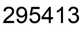 Number 295413 black image