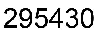 Number 295430 black image