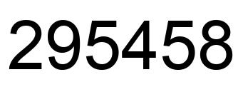 Number 295458 black image