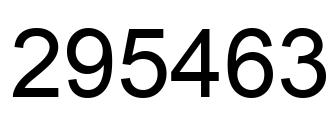 Número 295463 imagen negro