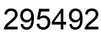 Number 295492 black image