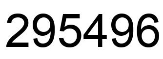 Number 295496 black image