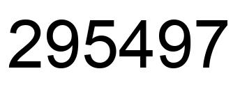 Número 295497 imagen negro