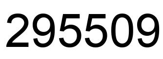 Number 295509 black image