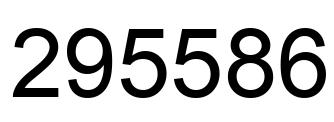 Number 295586 black image