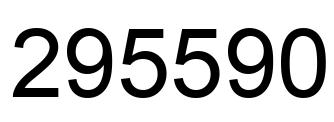 Number 295590 black image