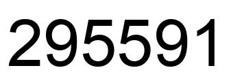 Number 295591 black image