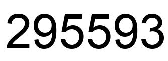 Number 295593 black image