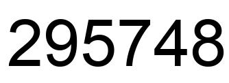 Number 295748 black image