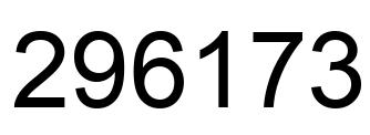 Number 296173 black image