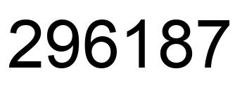 Number 296187 black image