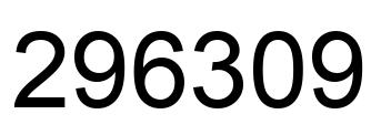 Number 296309 black image