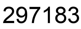Number 297183 black image