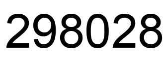Number 298028 black image