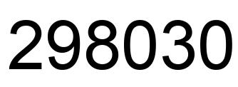 Number 298030 black image