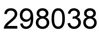 Number 298038 black image