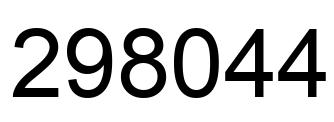 Number 298044 black image