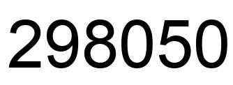 Number 298050 black image