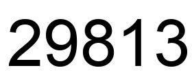 Number 29813 black image